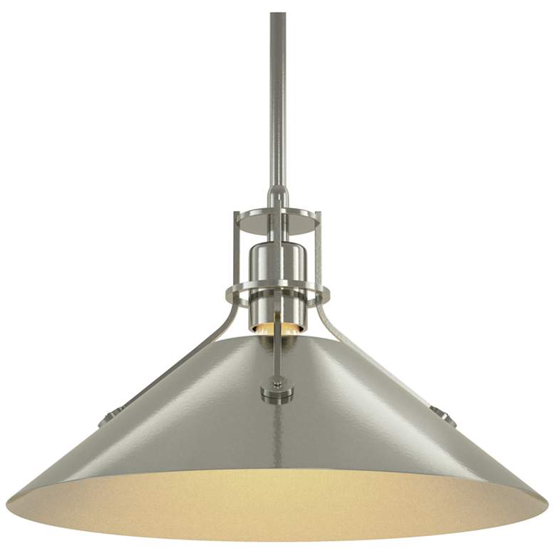Image 1 Henry Medium Steel Shade Pendant - Sterling - Sterling