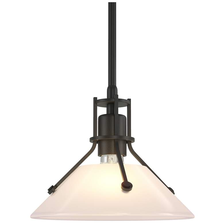 Image 1 Henry Mini Pendant - Black Finish - Frosted Glass