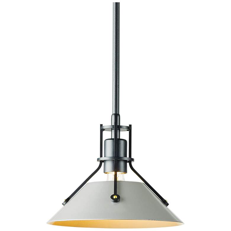 Image 1 Henry Mini Pendant - Black Finish - Vintage Platinum Accents