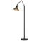 Henry Natural Iron with Soft Gold Swing Arm Floor Lamp