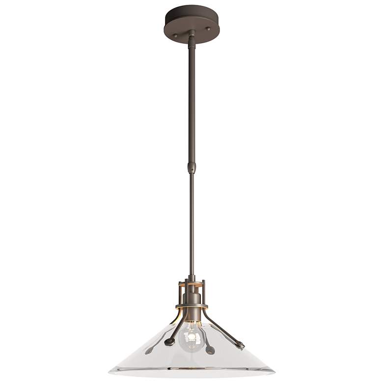 Image 1 Henry Outdoor Pendant Medium - Dark Smoke Finish - Clear Glass - Standard
