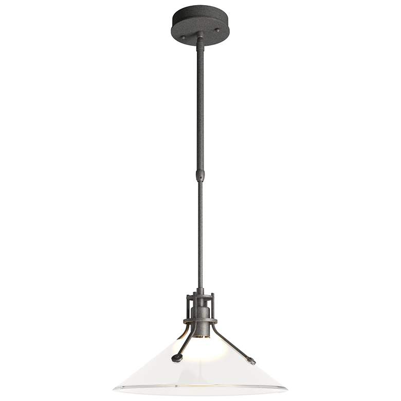 Image 1 Henry Outdoor Pendant Medium - Iron Finish - Frosted Glass - Standard
