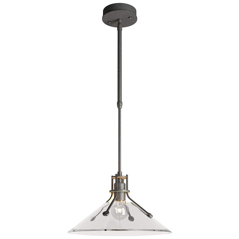 Image 1 Henry Outdoor Pendant Medium - Natural Iron Finish - Clear Glass - Standard