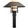 Henry Outdoor Post Light - Black Finish - Steel Accents - Opal Glass