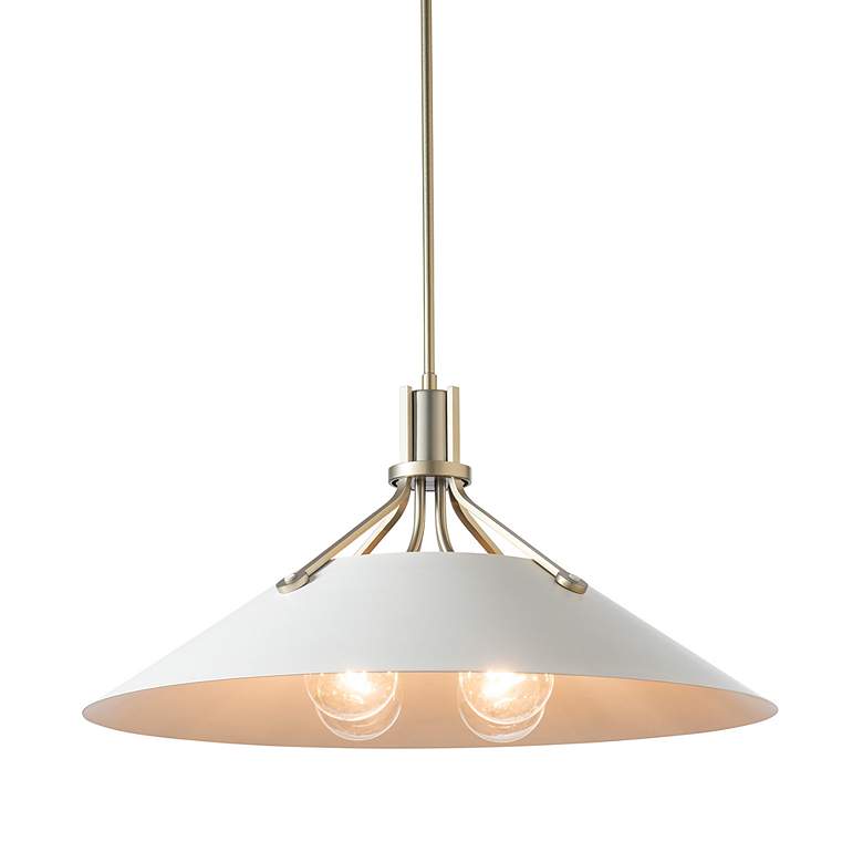 Image 3 Henry Pendant - Brass Finish - White Accent - Standard Overall Height more views