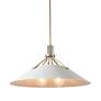 Henry Pendant - Brass Finish - White Accent - Standard Overall Height