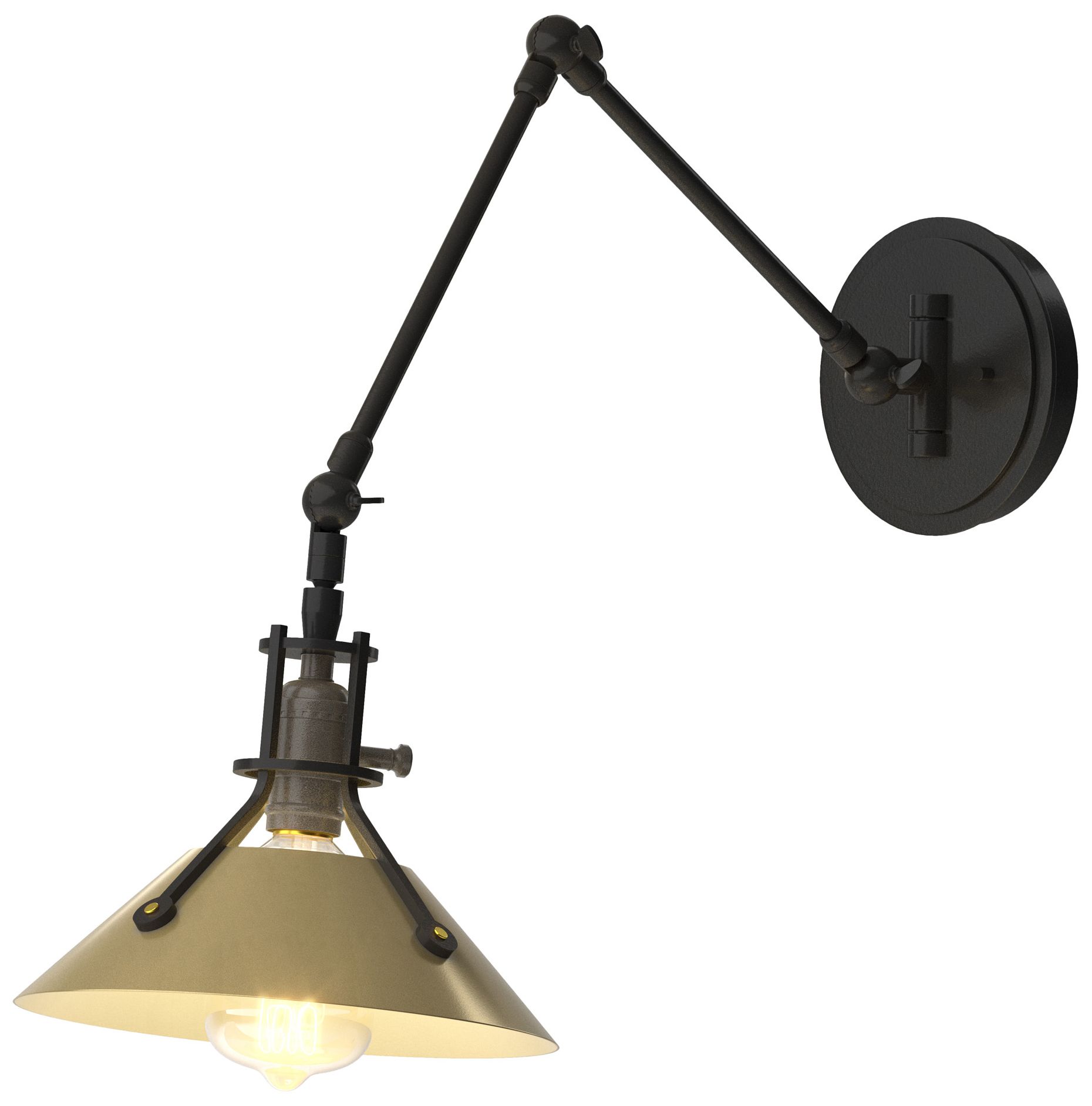 Henry Sconce - Black - Modern Brass - Made to Order
