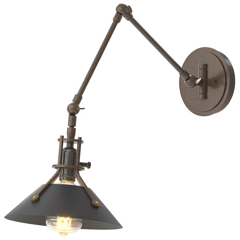 Image 1 Henry Sconce - Bronze Finish - Black Accents