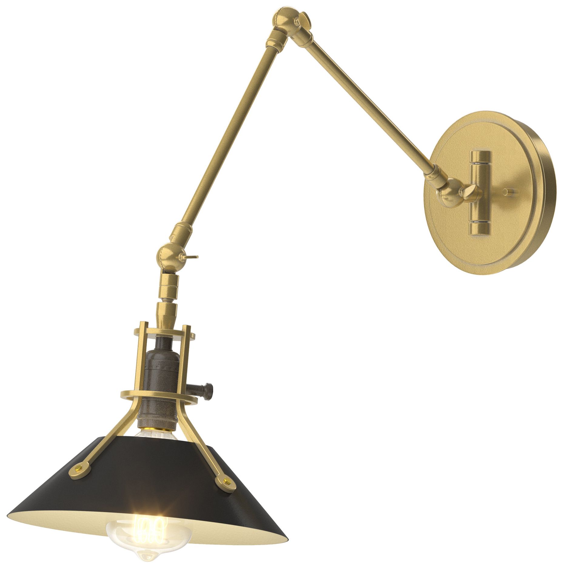 Henry Sconce - Modern Brass - Black - Made to Order