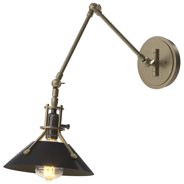 Image 1 Henry Sconce - Soft Gold Finish - Black Accents