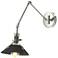 Henry Sconce - Sterling Finish - Black Accents