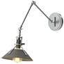 Henry Sconce - Vintage Platinum Finish - Natural Iron Accents