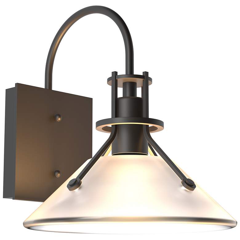 Image 1 Henry Small 10.5"H Oil Rubbed Bronze Outdoor Sconce w/ Frost Shade