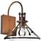 Henry Small Glass Shade Outdoor Sconce - Bronze Finish - Clear Glass