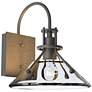 Henry Small Glass Shade Outdoor Sconce - Iron Finish - Clear Glass