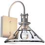 Henry Small Glass Shade Outdoor Sconce - Steel Finish - Clear Glass