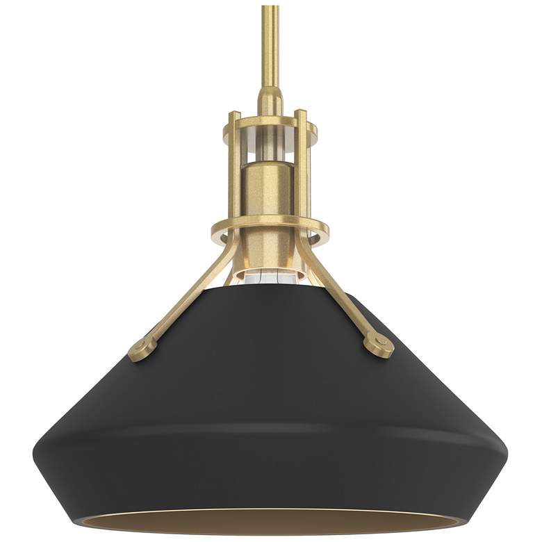 Image 1 Henry with Chamfer 10" Wide Modern Brass Mini Pendant