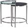 Hensley 26" Chrome and Marble Bunching End Table