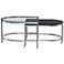 Hensley Chrome and Marble Bunching Cocktail Table