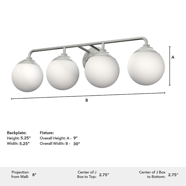 Image 6 Hepburn 4 Light Vanity - Brushed Nickel more views