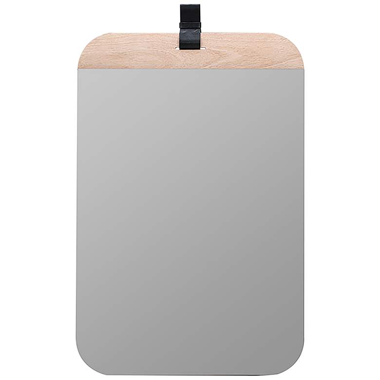 Image 2 Heppner Natural Blonde Wood 24" x 36" Wall Mirror