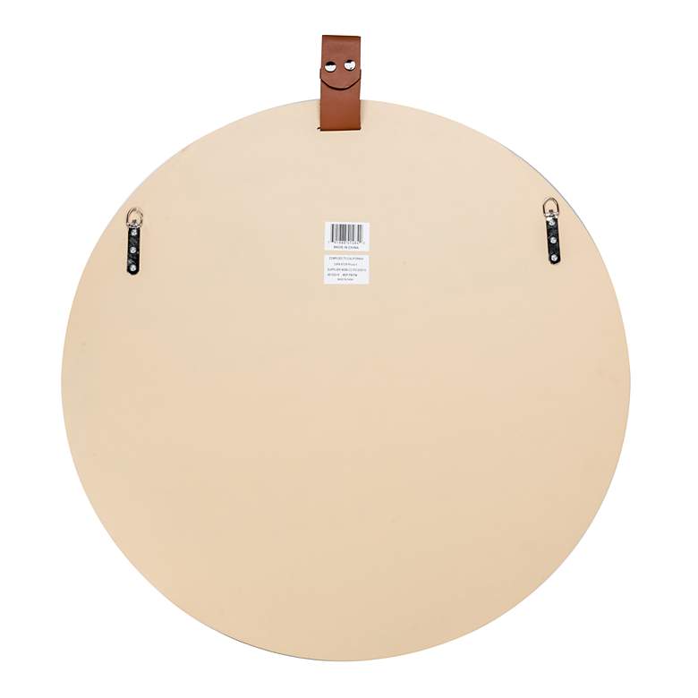 Image 6 Heppner Natural Blonde Wood 30" Round Wall Mirror more views