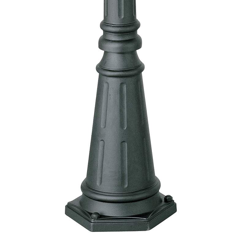 Image 4 Hepworth Black Finish 76 3/4 inch High Metal Outdoor Light Post more views