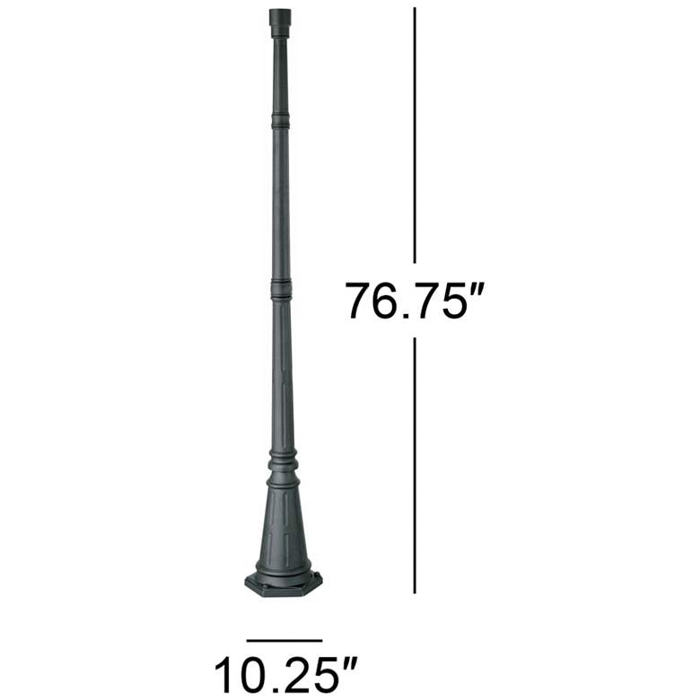 Image 5 Hepworth Black Finish 76 3/4" High Metal Outdoor Light Post more views
