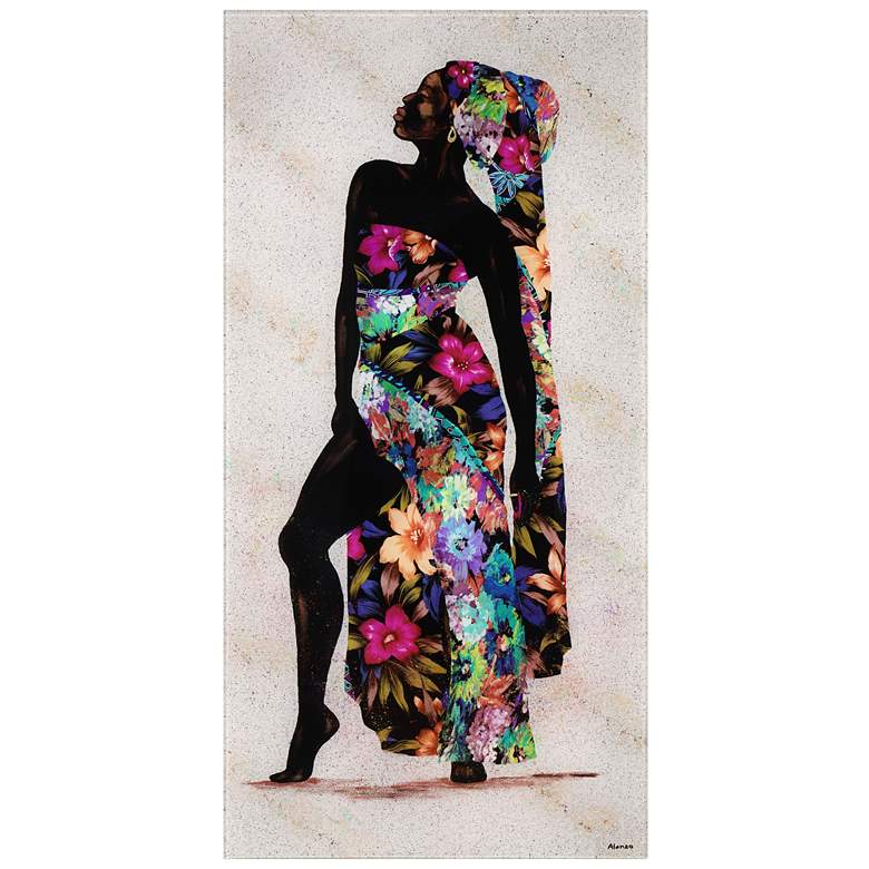 Image 1 Her Beauty I" Frameless Printed Tempered Art Glass Wall Art,72"x