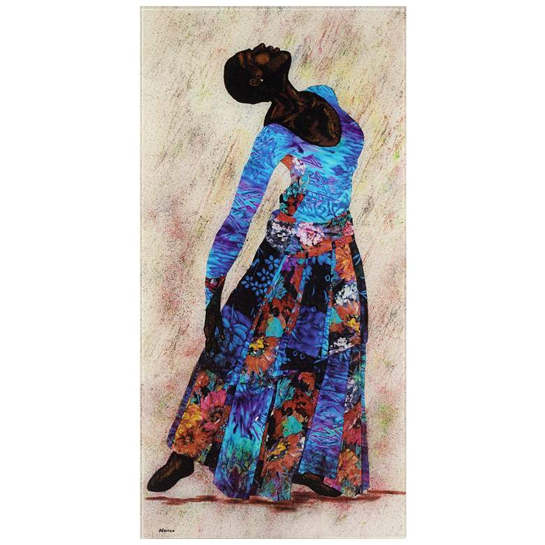 Image 1 Her Beauty II" Frameless Printed Tempered Art Glass Wall Art,72"x