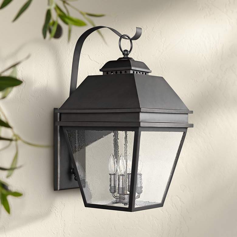 Image 1 Herald 27" High Antique Bronze 4-Light Outdoor Wall Light