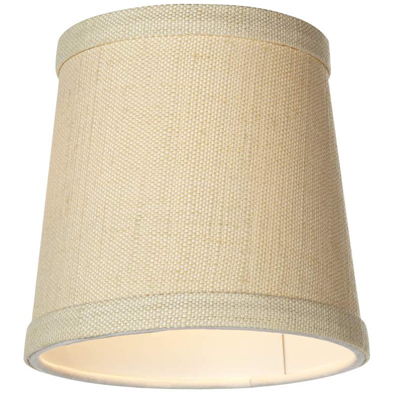 Image 3 Herbal Linen Drum Lamp Shade 4x5x5 (Clip-On) more views
