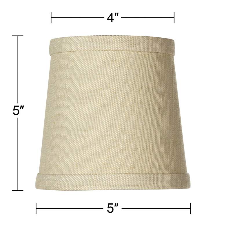 Image 5 Herbal Linen Drum Lamp Shade 4x5x5 (Clip-On) more views