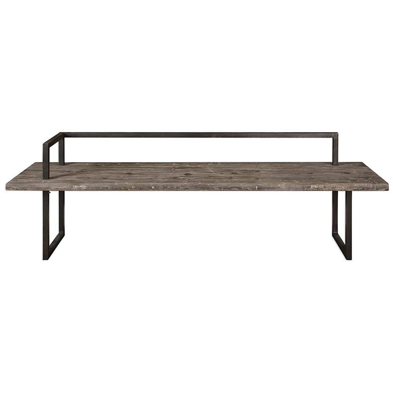 Image 2 Herbert 80" Wide Whitewashed Fir Reclaimed Wood Bench