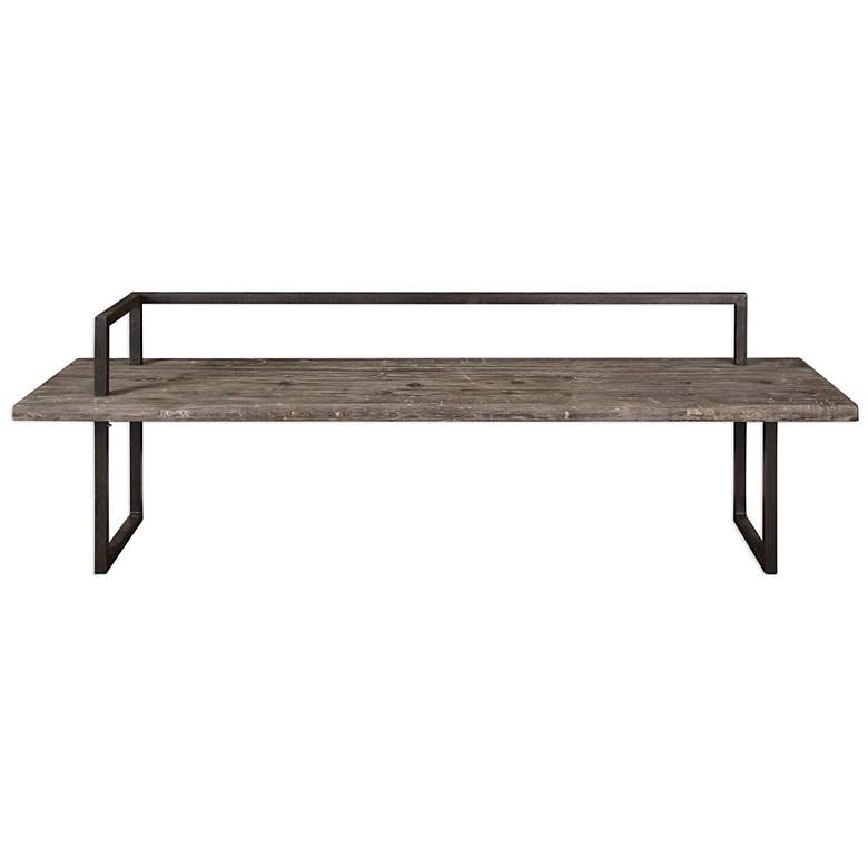 Image 2 Herbert 80 inch Wide Whitewashed Fir Reclaimed Wood Bench