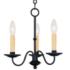 Heritage 12.5-in 3-Light Black Candle Chandelier