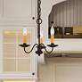 2_Heritage 12 1/2" Wide Black 3-Light Chandelier