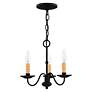 4_Heritage 12 1/2" Wide Black 3-Light Chandelier more views