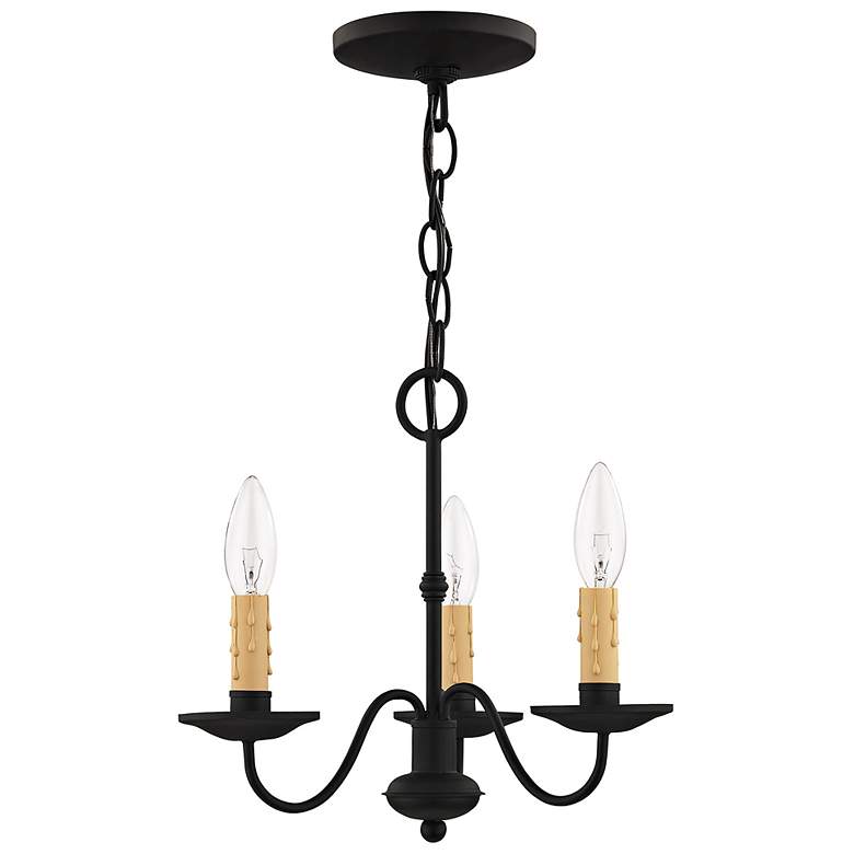 Image 5 Heritage 12 1/2" Wide Black 3-Light Chandelier more views