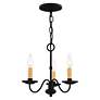 5_Heritage 12 1/2" Wide Black 3-Light Chandelier more views