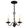 6_Heritage 12 1/2" Wide Black 3-Light Chandelier more views