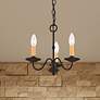 Heritage 12 1/2" Wide Black 3-Light Chandelier in scene