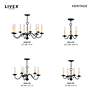 Heritage 12 1/2" Wide Black 3-Light Chandelier in scene