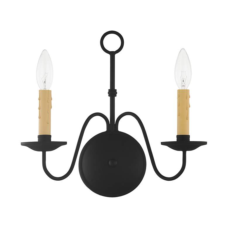 Image 3 Heritage 12 1/4" High Black 2-Light Wall Sconce more views