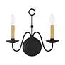 3_Heritage 12 1/4" High Black 2-Light Wall Sconce more views