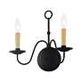 4_Heritage 12 1/4" High Black 2-Light Wall Sconce more views