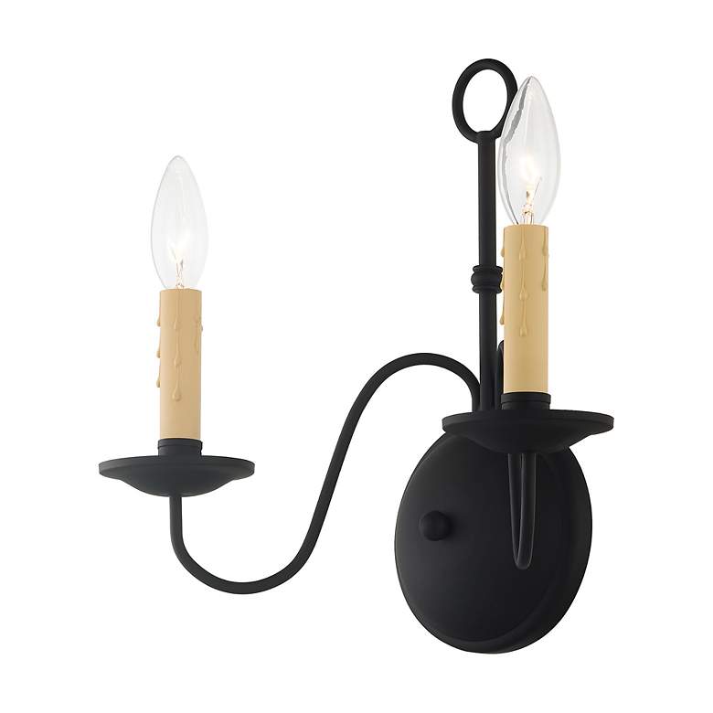 Image 5 Heritage 12 1/4" High Black 2-Light Wall Sconce more views