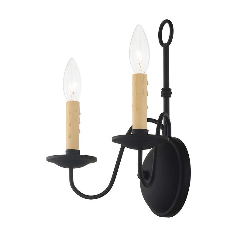 Image 6 Heritage 12 1/4" High Black 2-Light Wall Sconce more views