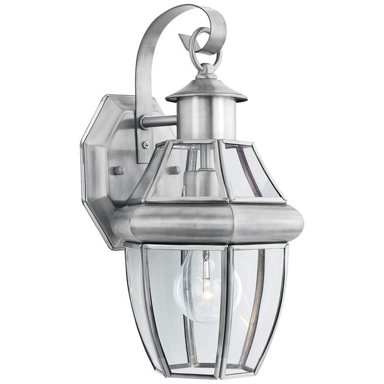 Image 1 Heritage 13.25 inch High 1-Light Outdoor Sconce - Brushed Nickel