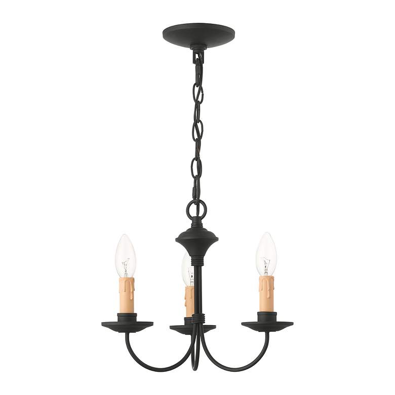 Image 3 Heritage 13-in 3-Light Black Candle Chandelier more views
